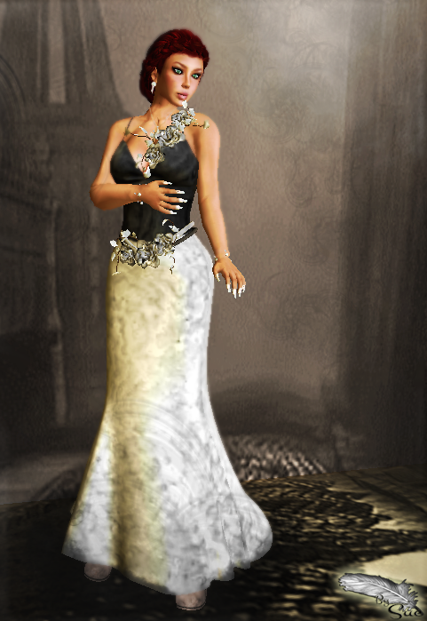 Dress/Robe: *Baboom - Witch ; nails and jewellery/ Ongles & bijoux: *Moondance Boutique - TRPH5 ; Pose: Morgane Batista Poses - POE4 male 1 curtain ;  Model/Photographer: Sue Moonwall